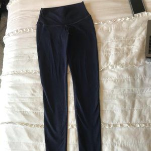 High Waist Navy Blue Alo Leggings
